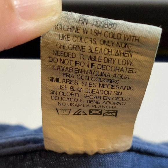 Stone Temple Pilots Winged Disc Cropped Blue T Shirt w/Yellow Alt Rock Band Logo - Picture 7 of 7